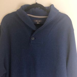 Tasso Elba Navy Shawl Collar 1-Button Pullover XXL